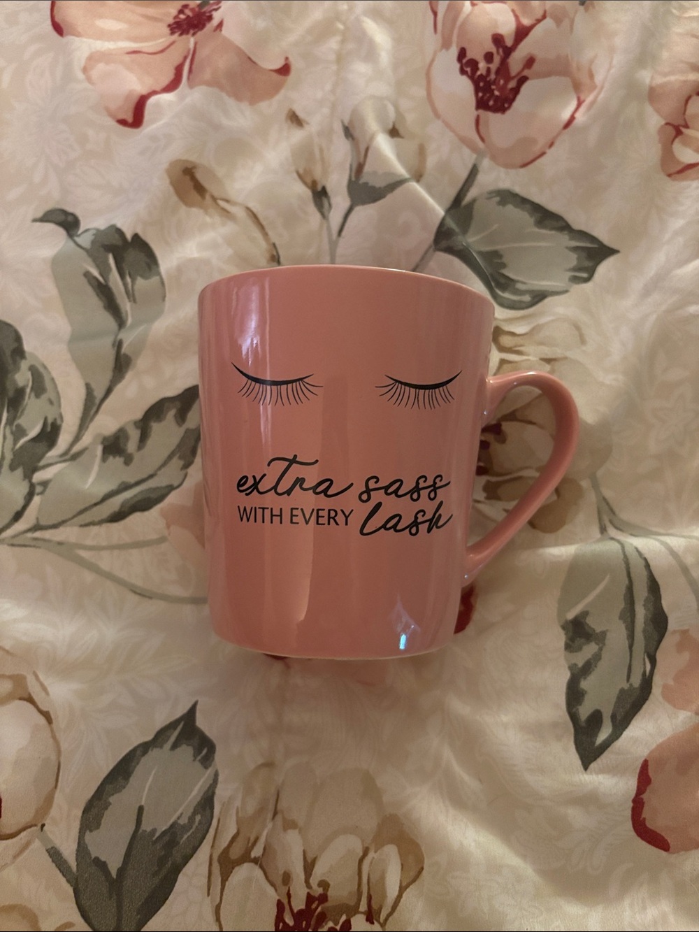 Pink 'Extra Sass With Every Lash' Ceramic Mug